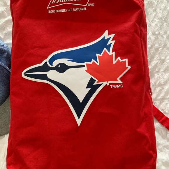 Budweiser Blue Jays cooler bag nap sac & cap - Picture 3 of 14